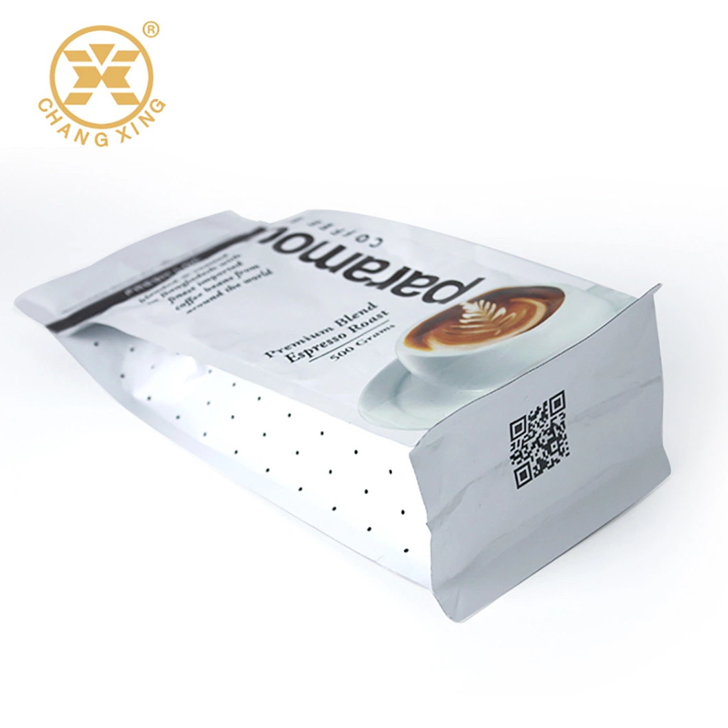 Custom Laminated Plastic Mylar Ziplock Stand up Food Coffee Packaging Bag with Zipper and Valve