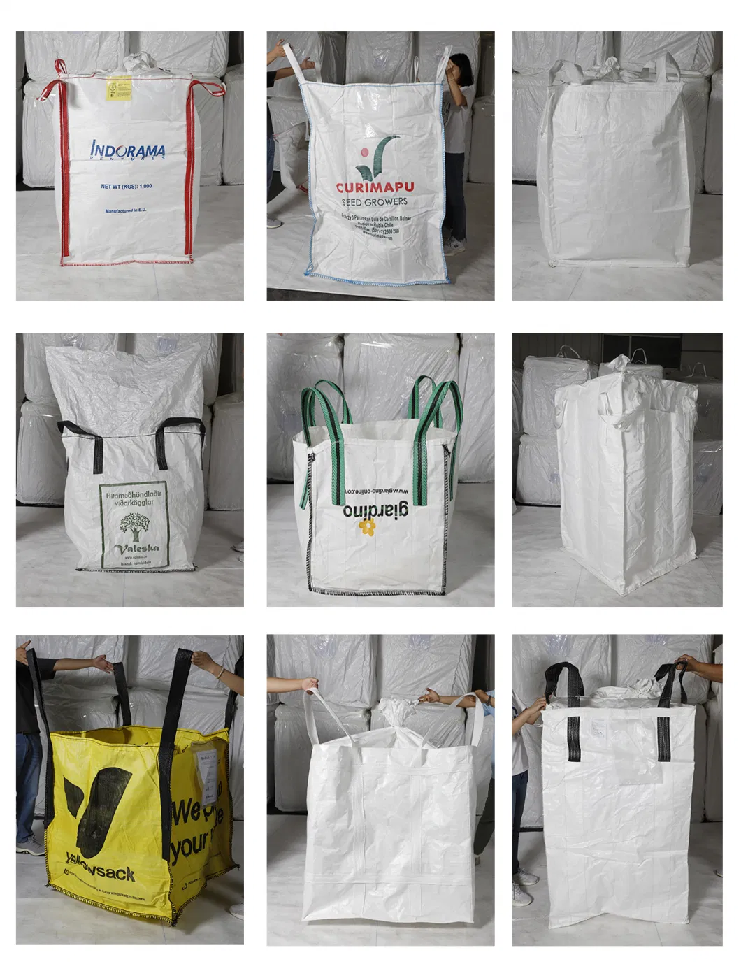 1000kg 1500kg Chemical Powder Packing Polypropylene Big Jumbo FIBC Bags
