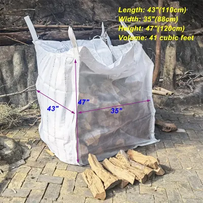 Breathable Net Jumbo Ton FIBC Container Bag/Jumbo Bag for Firewood/Vented Log Bags
