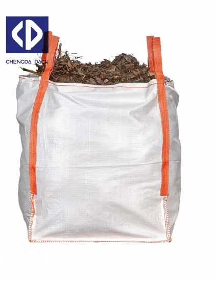 Factory Wholesale Circular Packaging Skip Container FIBC Big Bags Wood Pellets Bulk Bag with Conical Unloading System