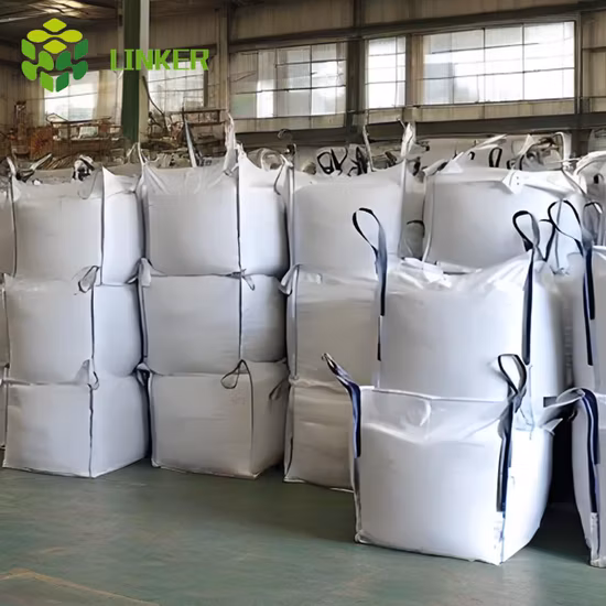 Factory Wholesale Circular Packaging Skip Container FIBC Big Bags Wood Pellets Bulk Bag with Conical Unloading System
