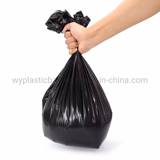 Black Trash Bag and Liner, Strong Heavy Duty HDPE/LDPE Big Garbage Bag